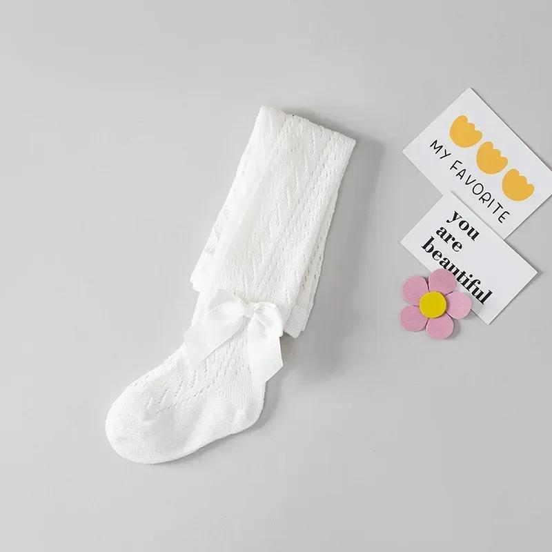 Sommer Mädchen Strümpfe Hohl Schleife Strumpfhose für Kinder Netzstrumpfhose Kleidung Kleinkind Strumpfhose Spanien Stil Dünn Ballett Baby Unterteil Strumpfhose