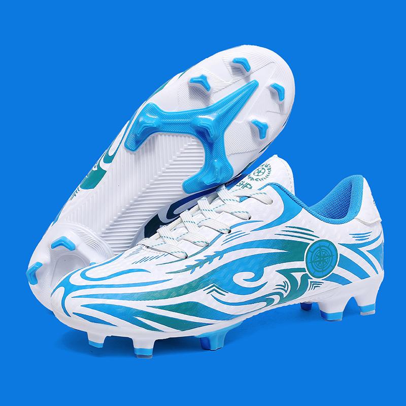 Massk Children's Football Shoes Boys Elementary School Students 8 Years Old Boys Velcro Special Training Broken Nail Shoes