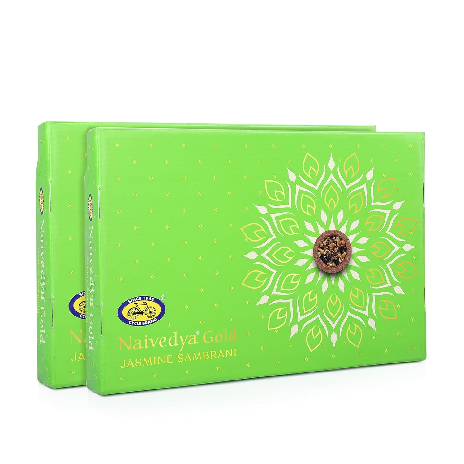 

Cycle Pure Naivedya Gold Жасмин Самбрани Чашки для благовоний Упаковка 2 шт. 18 шт. Без угля Ритуалы Хаван