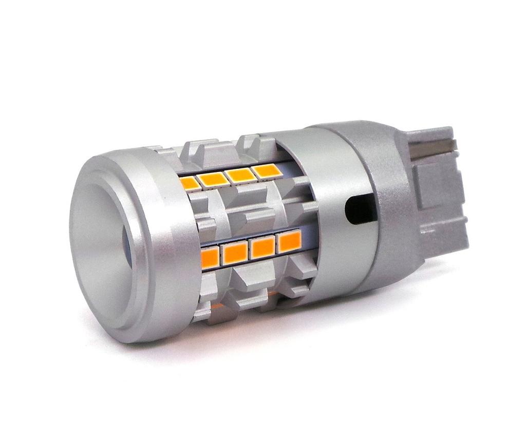 2 Pcs LED Bulb W21W 7440 12-24V No Error Orange 100% Canbus Off-Road