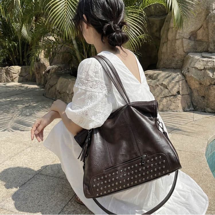 Women's large capacity tote shoulder crossbody bag