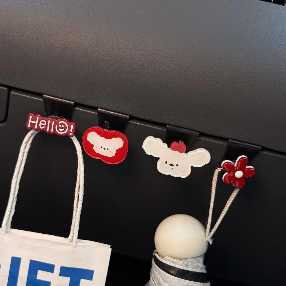 Cartoon Pattern Car Storage Hook Universal Hidden Glove Box Hanger Large Load-Bearing Car Organizer Clips