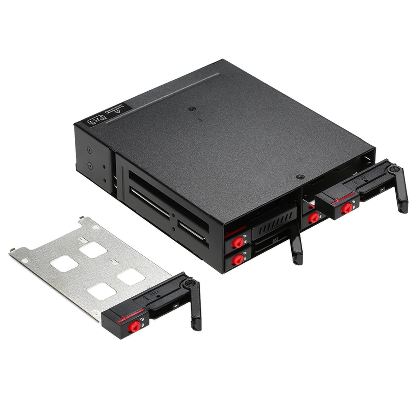 OImaster 6-слотовый мобильный бэкплейн для поддержки 2,5-дюймовых HDD/SSD с вентилятором, блокировкой, горячей заменой 6 Гбит/с чёрный