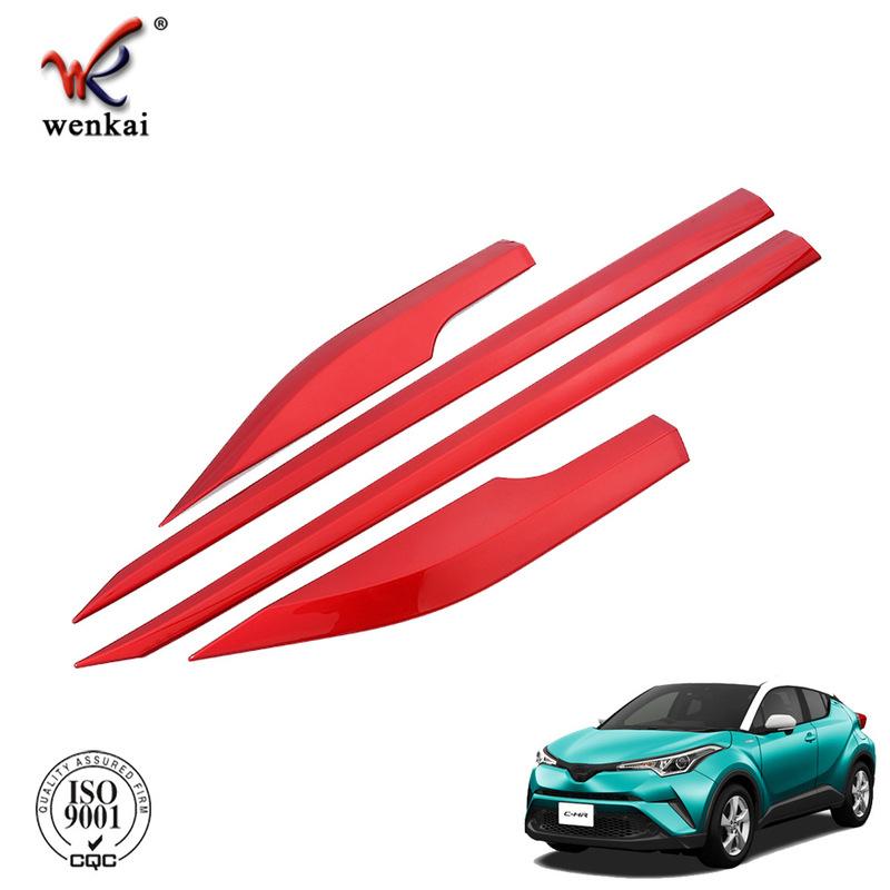 For Toyota CHR C-HR 2016 2017 2018 Side Door Body Molding Line Cover Trim Protector Decoration Exterior Car Accessories 4Pcs