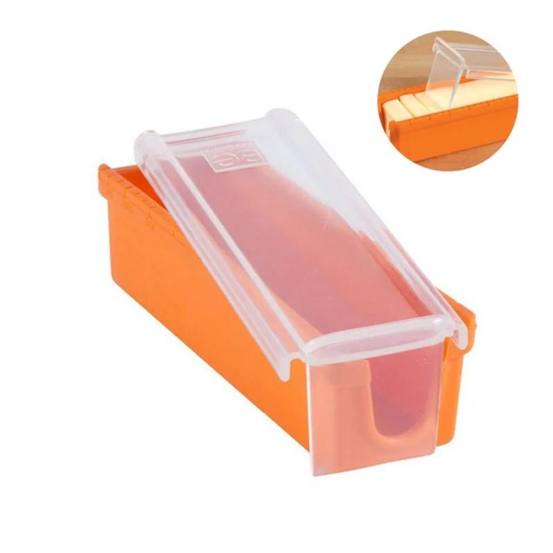 

Butter Keeper and Slicer Cutter Storage Container Cakes Cookies Cookware Butter Dish Dishwasher Kitchen Tool 14x5x4cm помаранчевий