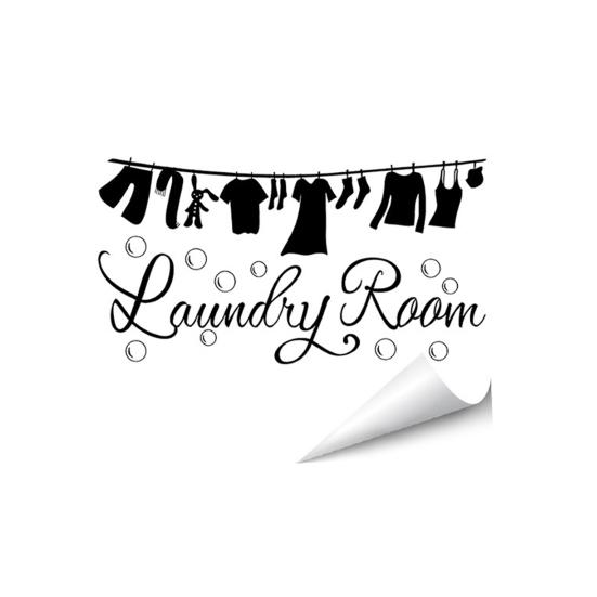 

Laundry Room Wall Decals Funny Quotes PVC Wall Stickers Removable Peel And Stick DIY Wall Art Sign for Laundry Room Laundromat Decor A