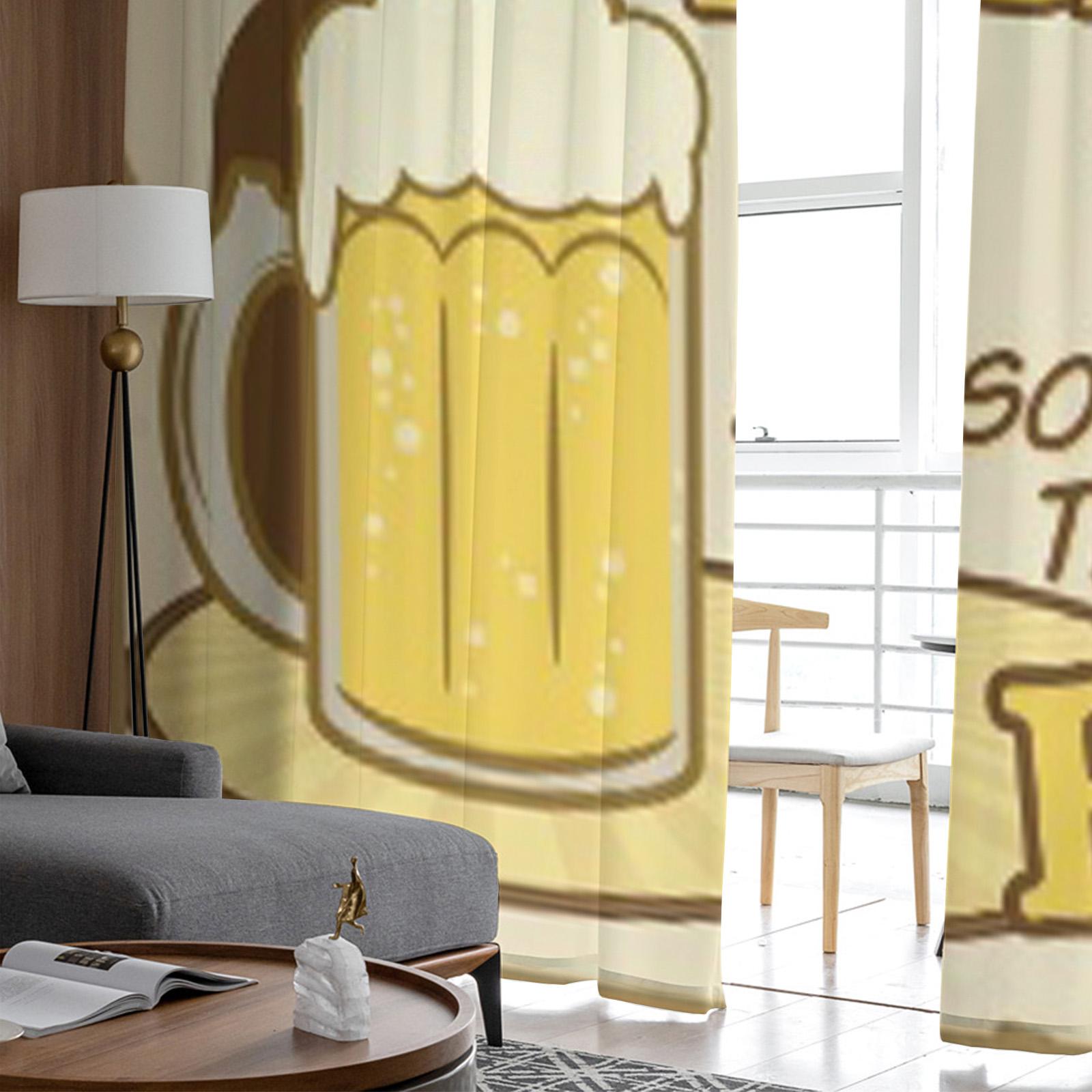 Мы не можем обслужить все пиво Винтажный гранж-постер Прозрачные шторы для гостиной Тюль — фото 5