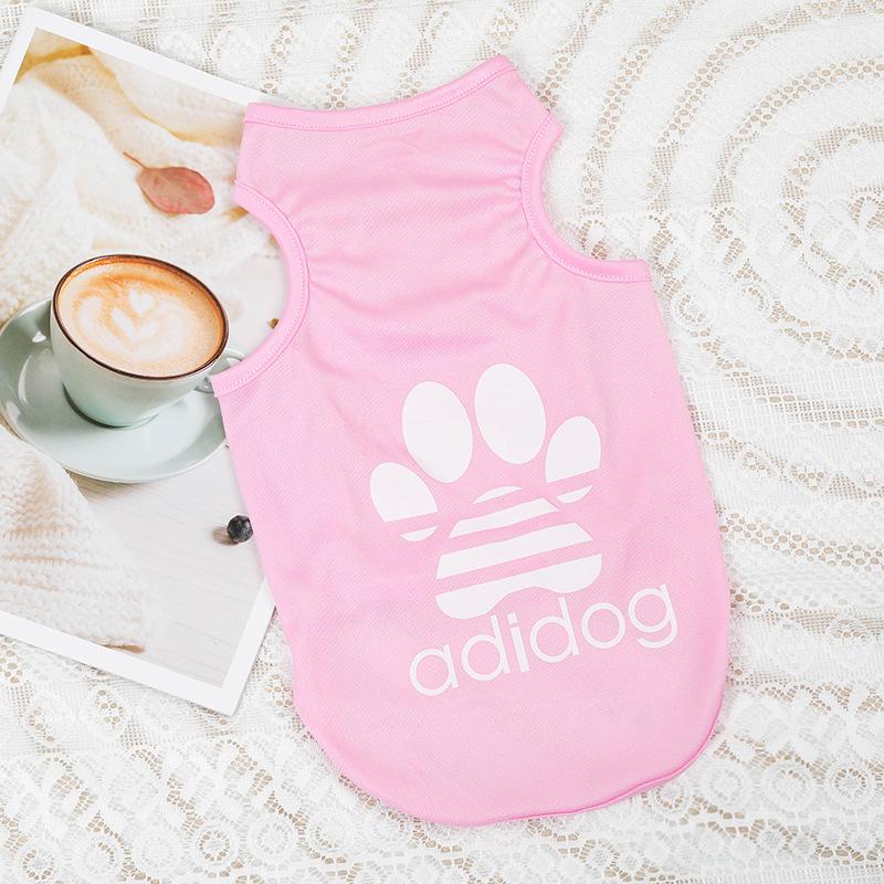 

1PC Puppy Summer Clothes Sleeveless Pet Vest Designer Lightweight Pet Vest for Small Dogs Breathable Cat Clothing Candy Color S for(1.5-2kg) розовый