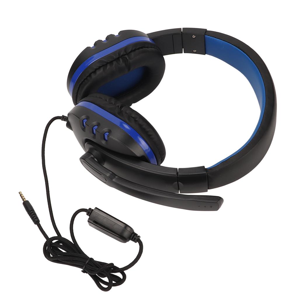 3.5mm Gaming Headset with Microphone Wire Control Adjustable Volume One Button Mute Computer Game Headset