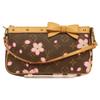 Louis Vuitton M92006 Monogram Kirschblüte Pochette Accessoire Handtasche Braun / Rosa Gebraucht