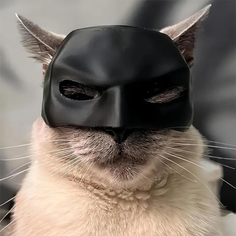 

1 Pcs Cat Toys Bat Cat Avenger Mask Cat Mask Pet Toys 9cm(3.54inch) чорний