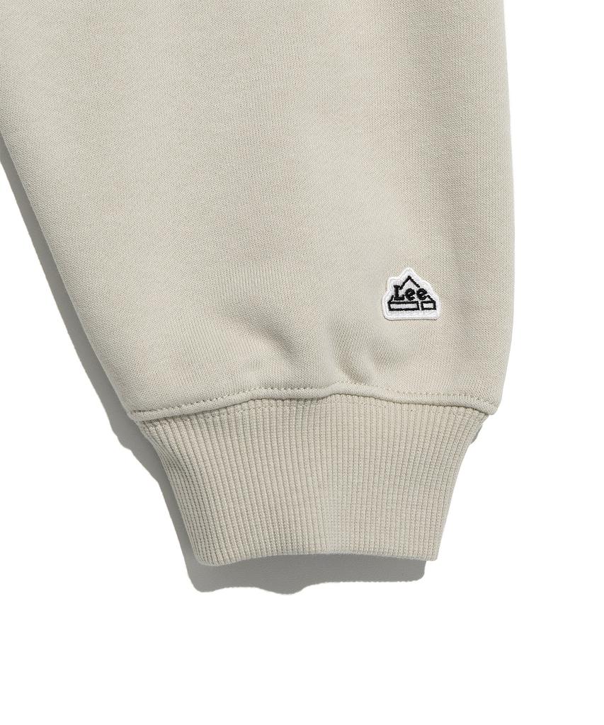 LEE Felt Twitch Logo Sweatshirt Grayish Beige