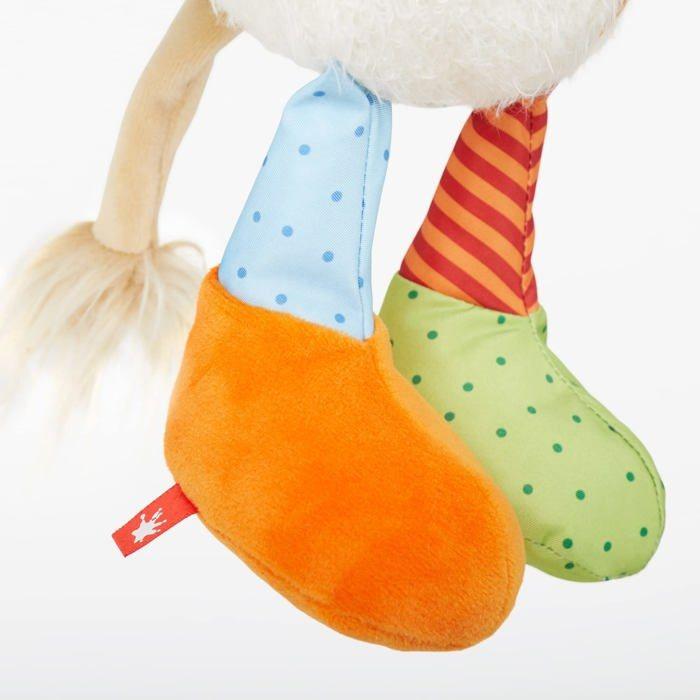 Doudou - sigikid - 42839 - vache assise - mélange de matériaux colorés - lavable à 30°c