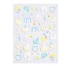 Embossed 5D Macaroon Color Nail Sticker Heart Star Clound Decal Nail Art Decoration