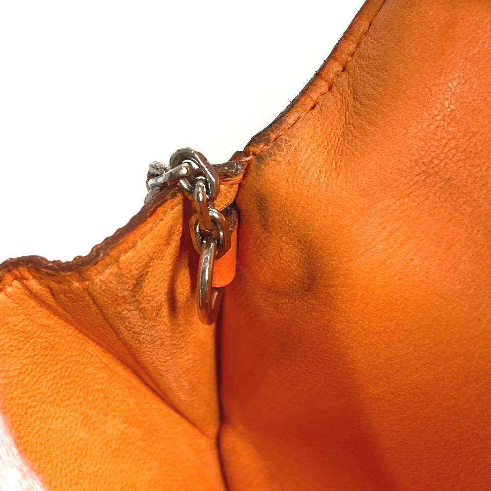 HERMES Serie Dogon logo Bifold card holder/pass case with key chain Card Case