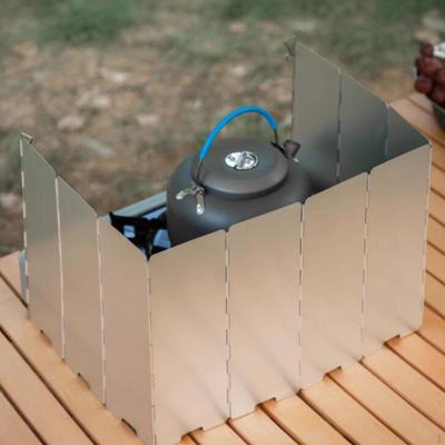 Camp Stove Windscreen Wind Protection Folding Portable with Storage Bag Shade Windshield for