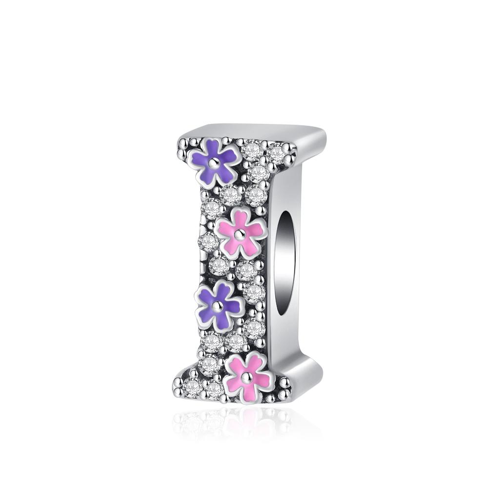 New  Copper Flower A M L K J  English Alphabet Pendants Charms Beads Fit Original Pendant Bracelet Diy Jewelry For Women