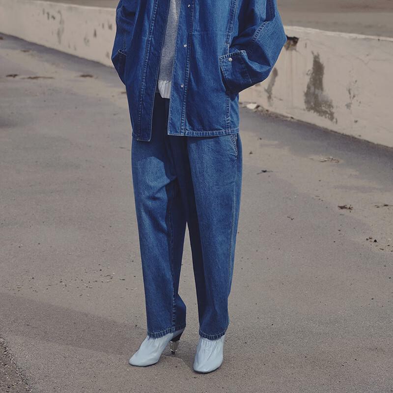 

LESS 2025 Spring Cotton Tapered Casual Jeans M