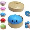 (Purple) 10cm Realistic Steamed Bun Stress Relief Sensory Squeeze Toy