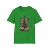 Unisex Softstyle T-Shirt Haunted Christmas Tree Cat Branches  Holiday Horror
