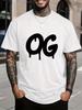 OG Drip Font Grafisch Unisex T-shirt, Korte Mouw Ronde Hals Casual Top