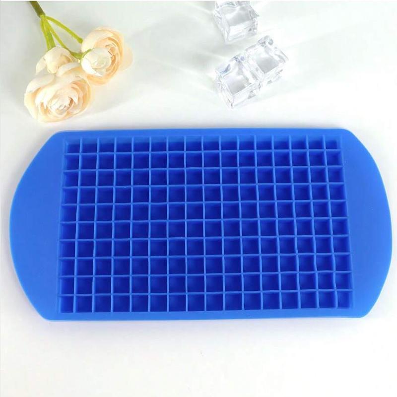 160 Grid Mini Silicone Ice Tray Ice Cube Foldable Ice Mold Mold Ice Space Saving Whiskey Cocktail Ice Maker Silicone Mold