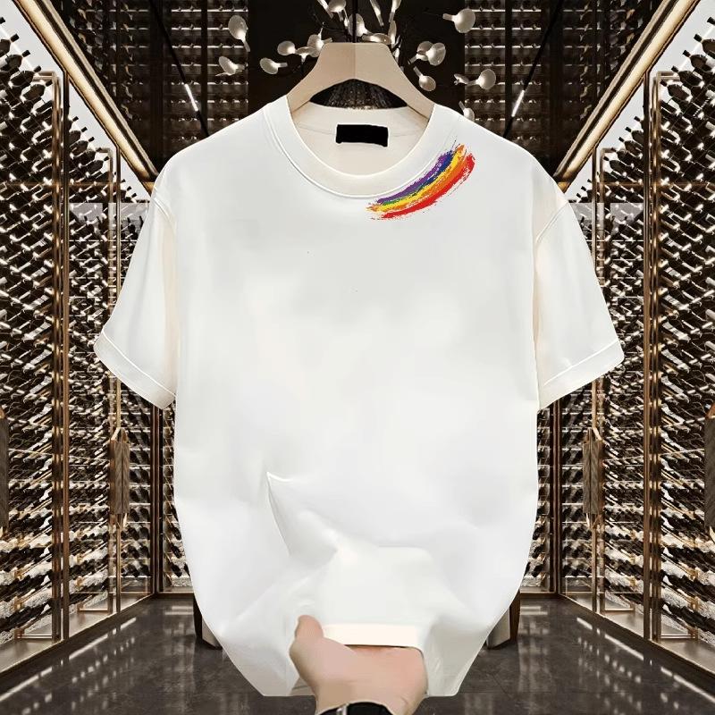 Sommer Menn Kvinner Rund Hals Kortermet Trykk T-skjorte Pustende Sportstopper