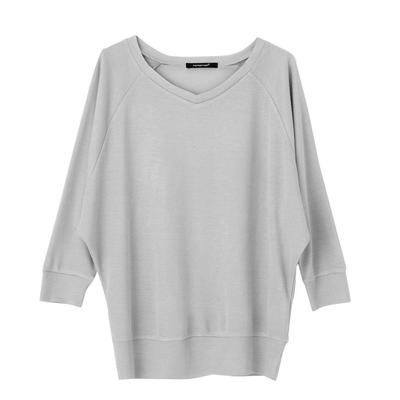 AquaGarage Dolman Sleeve One Gray Blouse, Size,
