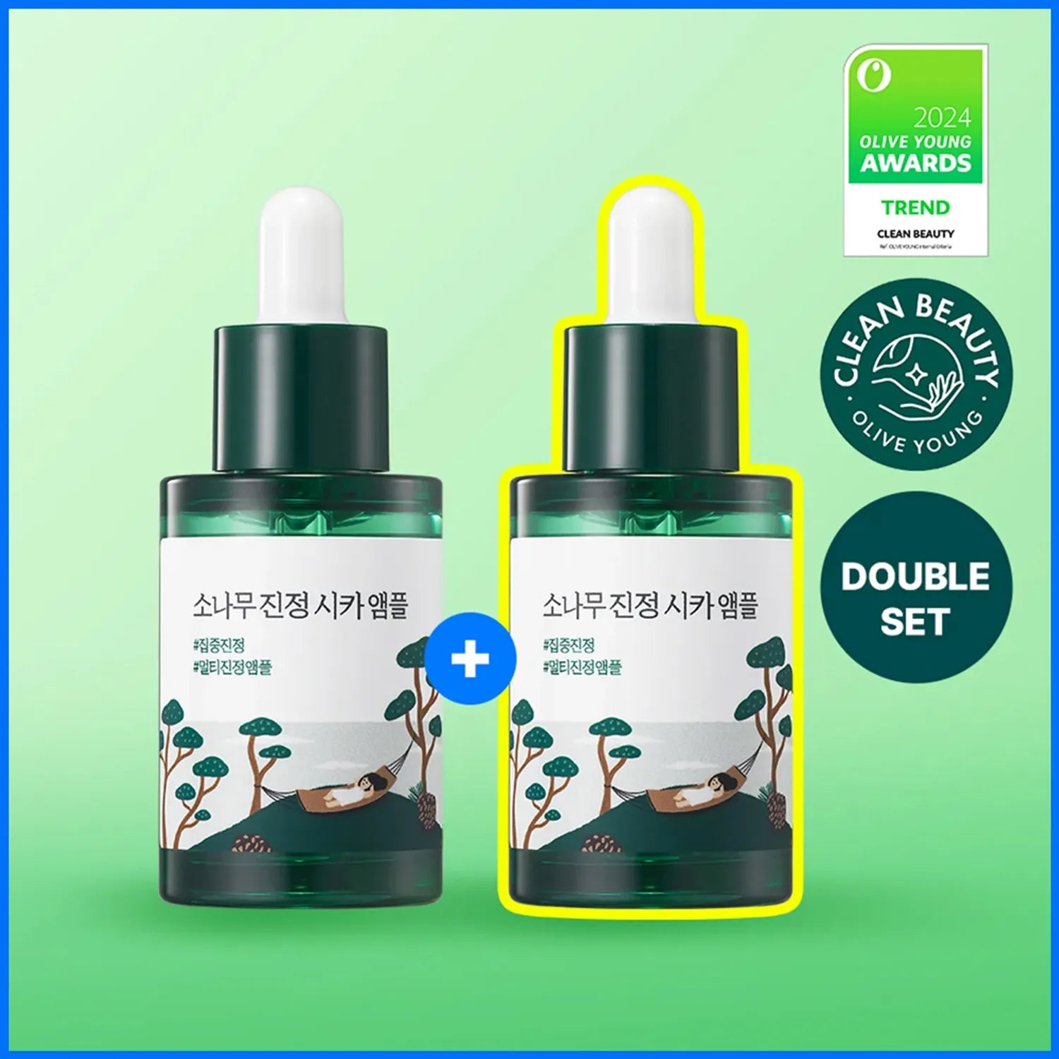 ROUND LAB Pine Calming Cica Ampoule 30ml Double Pack 30ml+30ml
