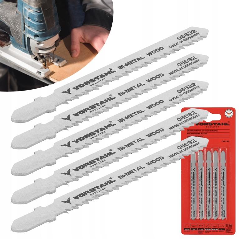 JIGSAW BLADES FOR WOOD BI-METAL (T) 100mm 5pcs Vorstahl