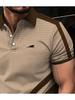Printed Design – Not Textured. New Summer Men's Plus Size Simple POLO, Creative Polka Dot Geometric Design Men's Top, Cheetah Print, Street Simple