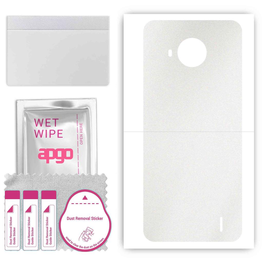 apgo Protective Skin Sticker for the back compatible with Nokia C20 Plus, Wrap Film, Foil, Vinyl - Pattern Matte Transparent