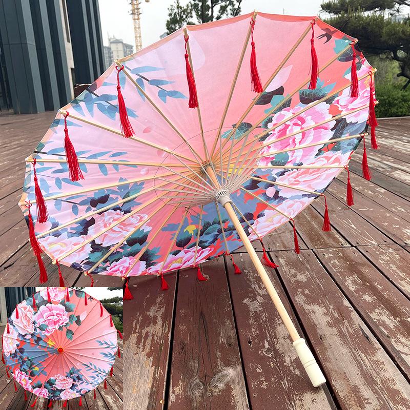 Parapluie en Papier Huilé Style Antique Chinois 82cm Parapluie Décoratif Multicolore pour Enfants Parapluie pour Costumes Photographie