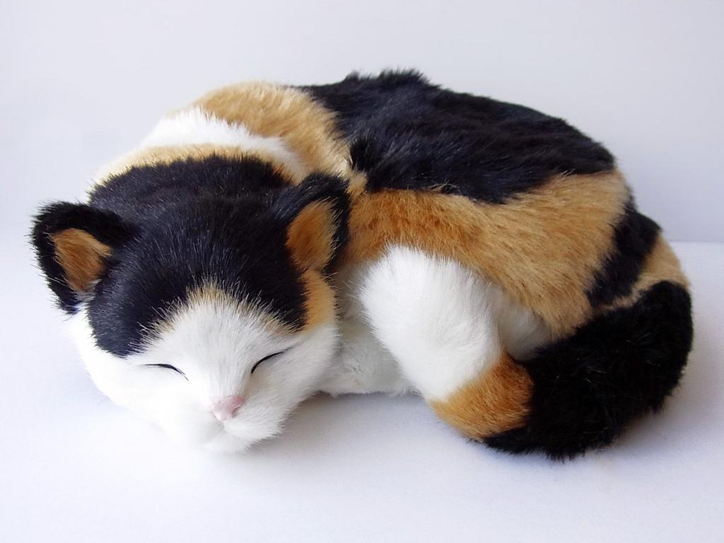 Ninian and Kino Perfect Pet Calico Cat Plush Toy Cat Realistic Calico Cat Calico Cat Goods Animal Healing Moving Present Gift Celebration Cute Cat