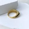 Simple Fashion Rings for Ladies Gold-Plated Stainless Steel Smooth Style