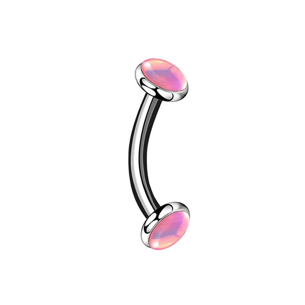 Stainless Steel Threaded Flash Film Ear and Eyebrow Studs for Piercing