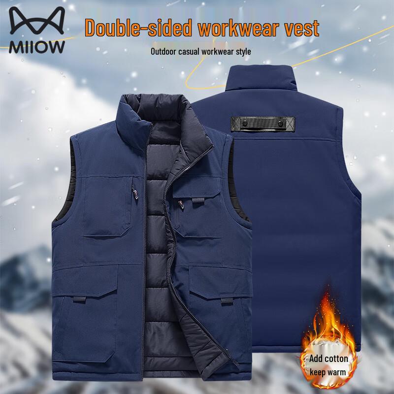 

Mao Ren Men s Reversible Warm Padded Vest XL