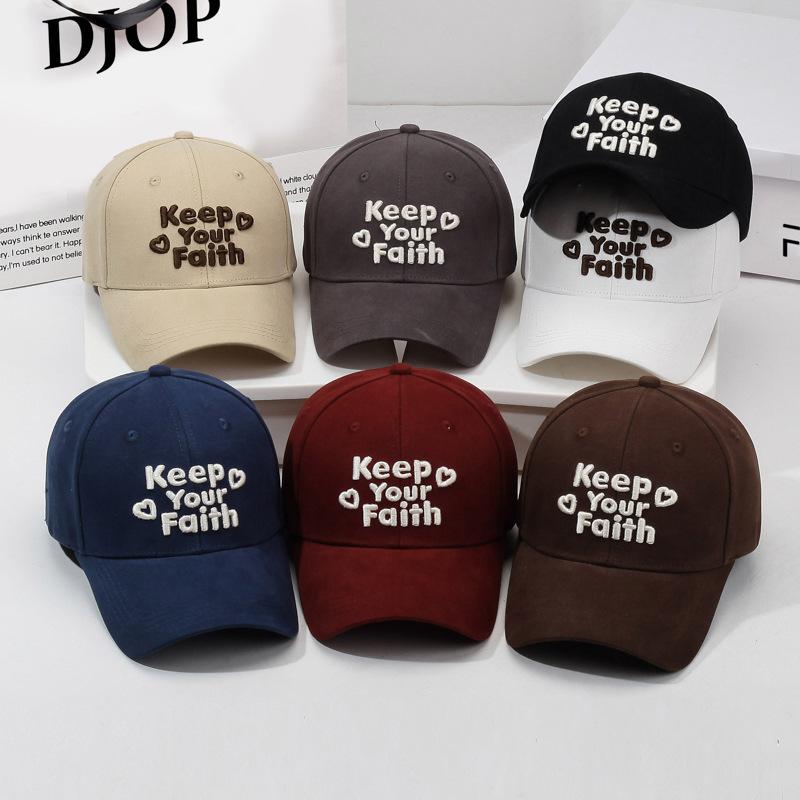 Bestickte Buchstaben Baseballkappe Herren Damen Jugend Studentenmütze Retro Sonnenhut