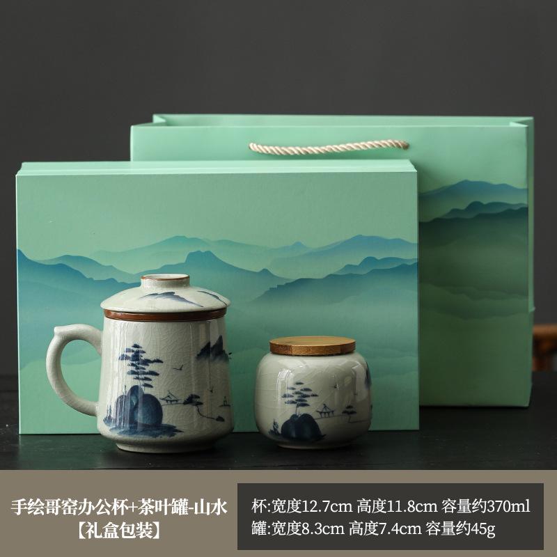 Handbemalte Keramik-Teetasse, Tee-Trenntasse, Persönliche Spezial-Bürotasse, Hochwertige Teetasse als Geschenk