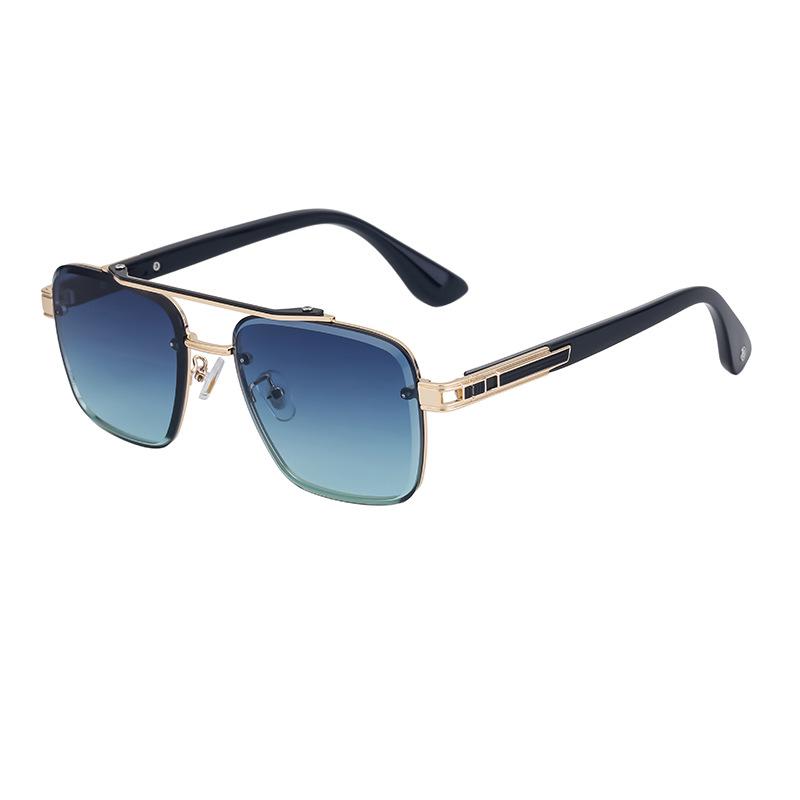 New Rectangular Frame Sunglasses Men's High-end Sunglasses Outdoor Driving Street Photography Trendy Glasses