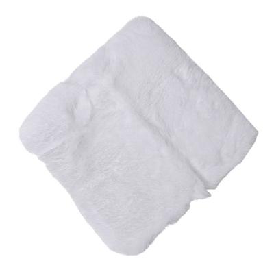 White Synthetic Fur 20 X 20 Cm