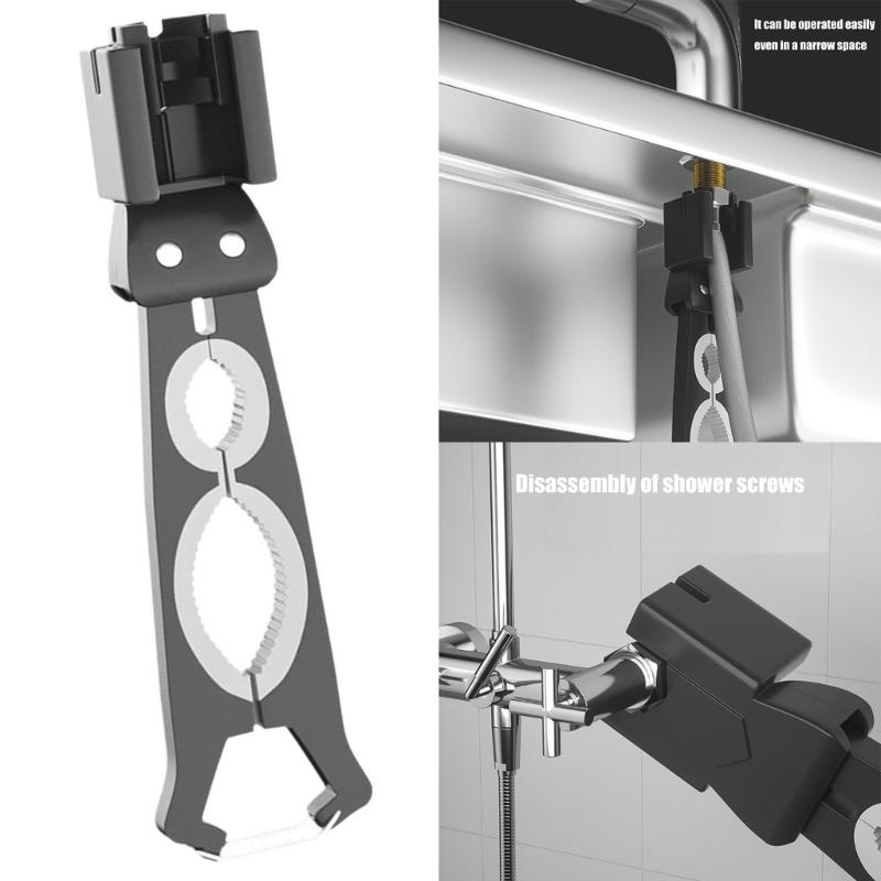 Adjustable Pipe Wrench For Kitchen Bathroom Repair Nonslip Grip Large Jaw Opening Plumbing Spanner Installation Tool