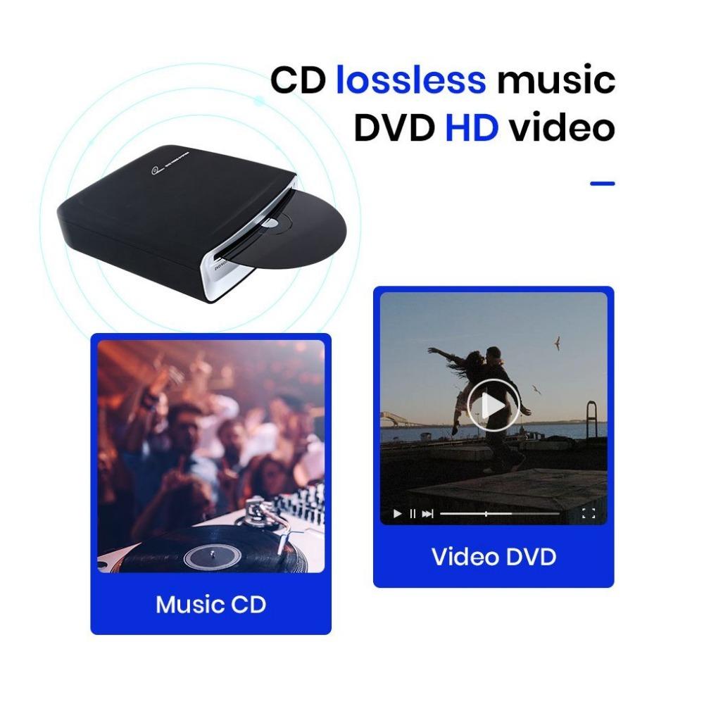 Radio CD/DVD player cu transmisie semnal de alimentare prin sistem stereo extern USB pentru player multimedia auto Android