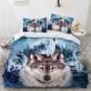 3D Wolf Fuchs Elch Wildtiere Bettwäscheset Jungen Mädchen Twin Queen Size Bettbezug Kissenbezug Bett Kinder Erwachsene Heimtextil