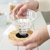 Hario V60 Tepelně odolný skleněný průhledný kávový překapávač z olivového dřeva 01 Kávový překapávač na 1-2 šálky VDGR-01-OV