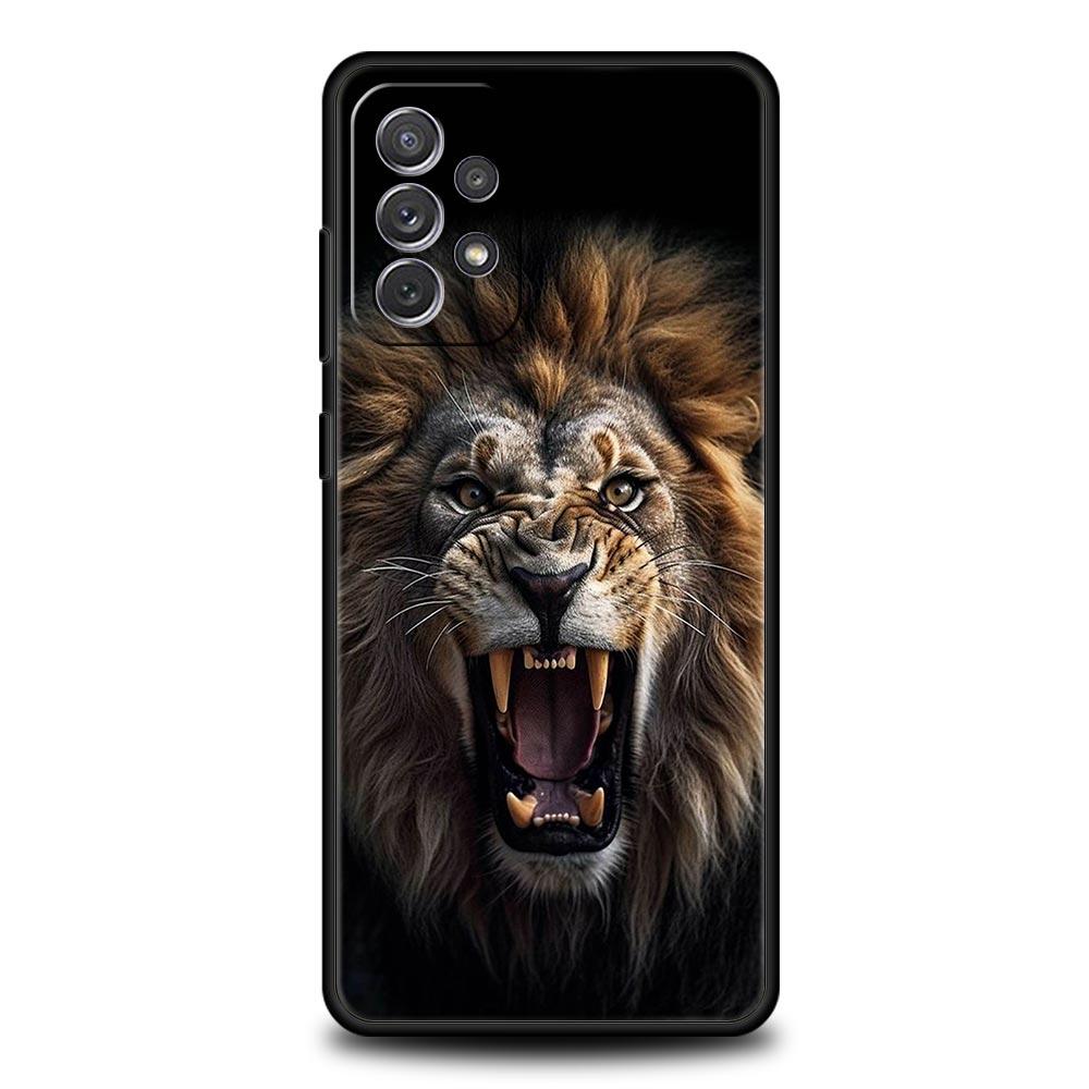 Lion Alpha Male Cub Phone Case For Samsung Galaxy A17 A07 A55 A35 A25 A15 A05s A33 A31 A23 A21s A13 A41 A73 A53 A51 A71 A03Cover