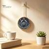 Halloween Decorative Pendant 2D Flat Pearl Painting Ornament, Double Sided Zodiac Theme Hanging Gem Home Ornament Art Craft, Rhinestone Beads Pattern