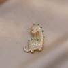 Cute Crystal Exquisite Dinosaur Brooches Pins For Women Kids Sweet Animal Jewelry Bag Clothing Brooch Pin Accessories Gift