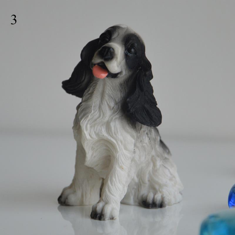 Mini Cute Vivid Dog Figurine Home Decor Simulation Mini Dog Model Miniature Dog Living Room Desktop Ornament Bonsai Decoration