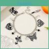 Goth Skull Hand Chain With Cartoon Style Alloy Drop Jewelry For Men Women Gift Item